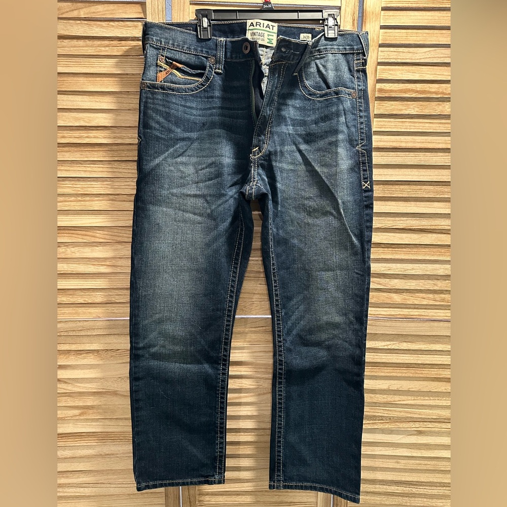 Ariat Men's Dark Blue Straight Jeans